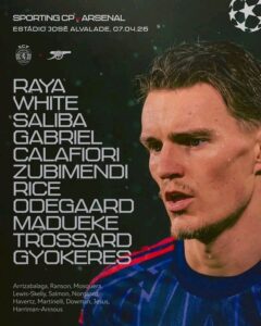 تشكيل ارسنال في مواجهة سبورتنج لشبونة 