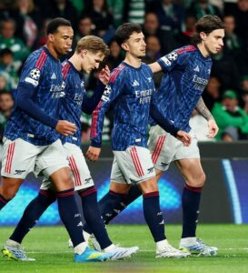 أرسنال وسبورتنج لشبونة في دوري أبطال أوروبا 